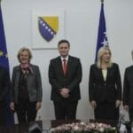 Angelina Eichhorst sa članovima Predsjedništva BiH