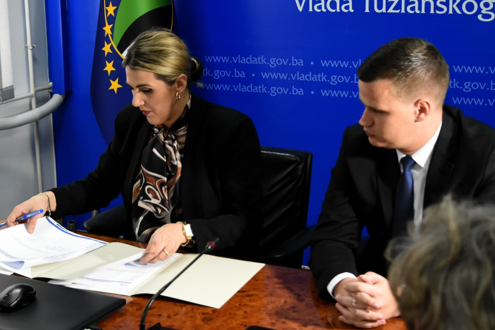 Ministrica prostornog uređenja i zaštite okolice Anela Ajšić i premijer TK Irfan Halilagić