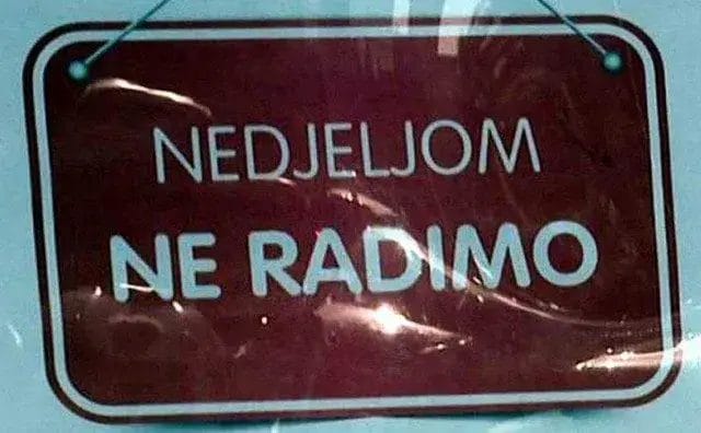 Zakon o neradnoj nedjelji/ Neradnim nedjeljama