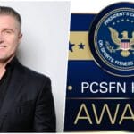 Samir Bečić pored nagrade PCSFN HERO
