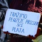 Protesti penzionera u Tuzli