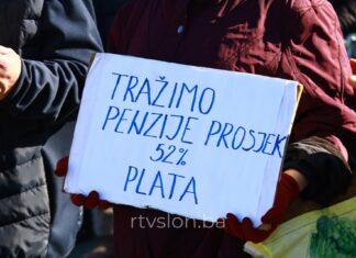 Protesti penzionera u Tuzli