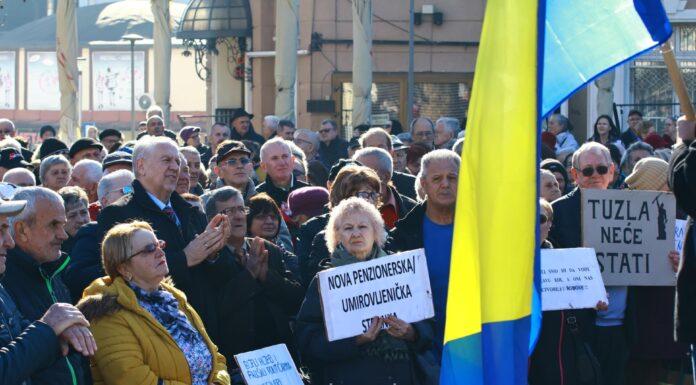 Protesti penzionera u Tuzli