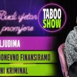 Naslovna fotografija za 34. epizodu podcasta Taboo Show. Tema epizode je trgovina ljudima
