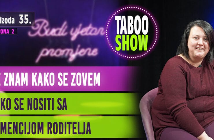 Naslovna fotografija za 35. epizodu podcasta Taboo Show, tema epizode je demencija roditelja