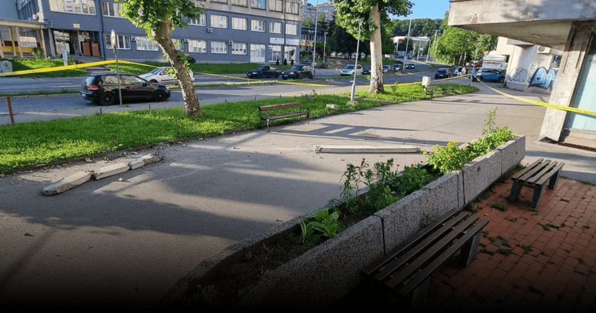 Na Ircu padaju dijelovi zgrada, oštećen automobil