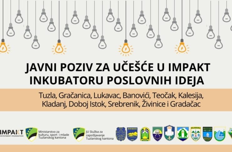 Otvoren Javni poziv za mlade poduzetnike u TK: Prilika za razvoj poslovnih ideja kroz IMPAKT inkubator