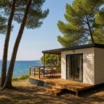 kampovanje ljeti, glamping hrvastka Mobilna kućica u borovoj šumi uz Jadransko more