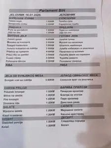 Cijene restorana bh. političara