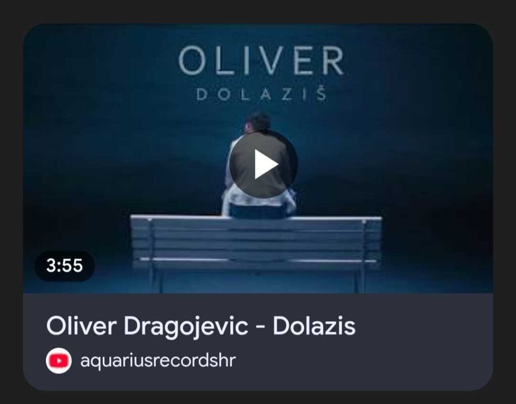 Trag u beskraju, Oliver Dragojević, Album Dolaziš
