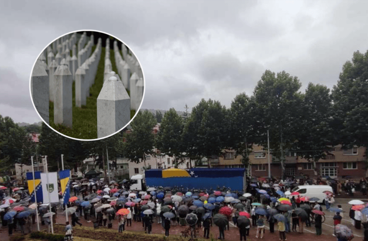 Povorka sa žrtvama genocida u Srebrenici ispraćena iz Vogošće