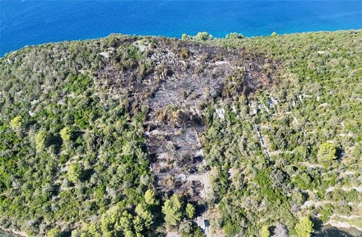 Na hrvatskom primorju izbio požar, uhapšen strani državljanin