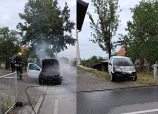 Požar automobila u mjestu Sladna