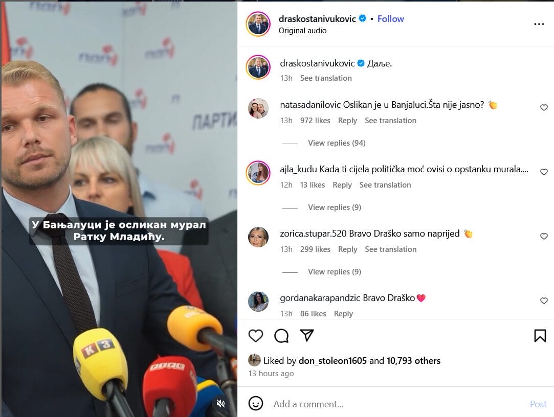 Draško STanivuković Instagram