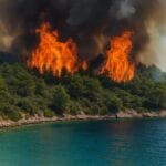 Klimatski ekstremi, Mediteranska obala zahvaćena požarom – klimatski ekstremi 2025