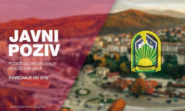 Općina Banovići isplatila povećane podsticaje za svježe mlijeko bez kašnjenja