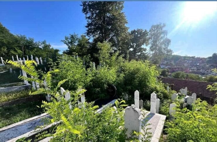 Stanje na jednom od tuzlanskih mezarja, a koje je obraslo travom i korovom