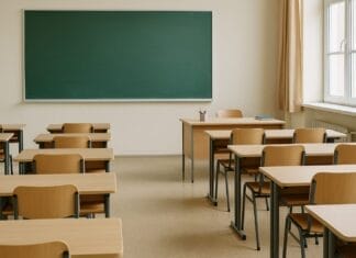 • Prazna učionica kao simbol priprema za povratak u školu bez stresa